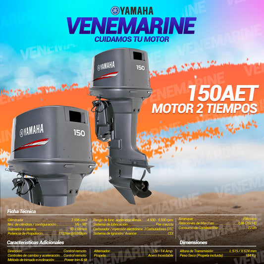 MOTOR FUERA DE BORDA YAMAHA MOD: 150AETL