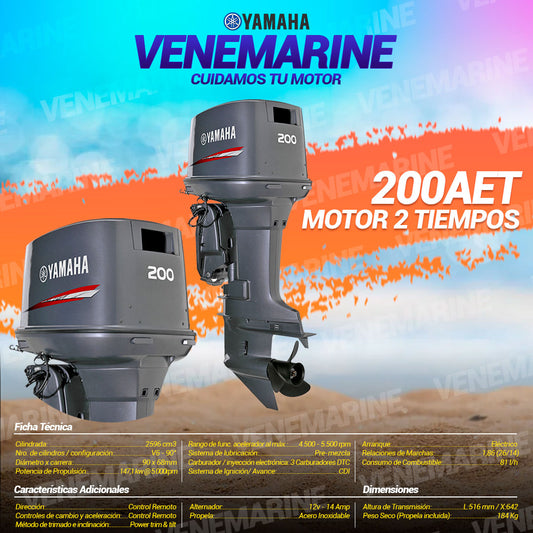 MOTOR FUERA DE BORDA YAMAHA MOD: 200AETL