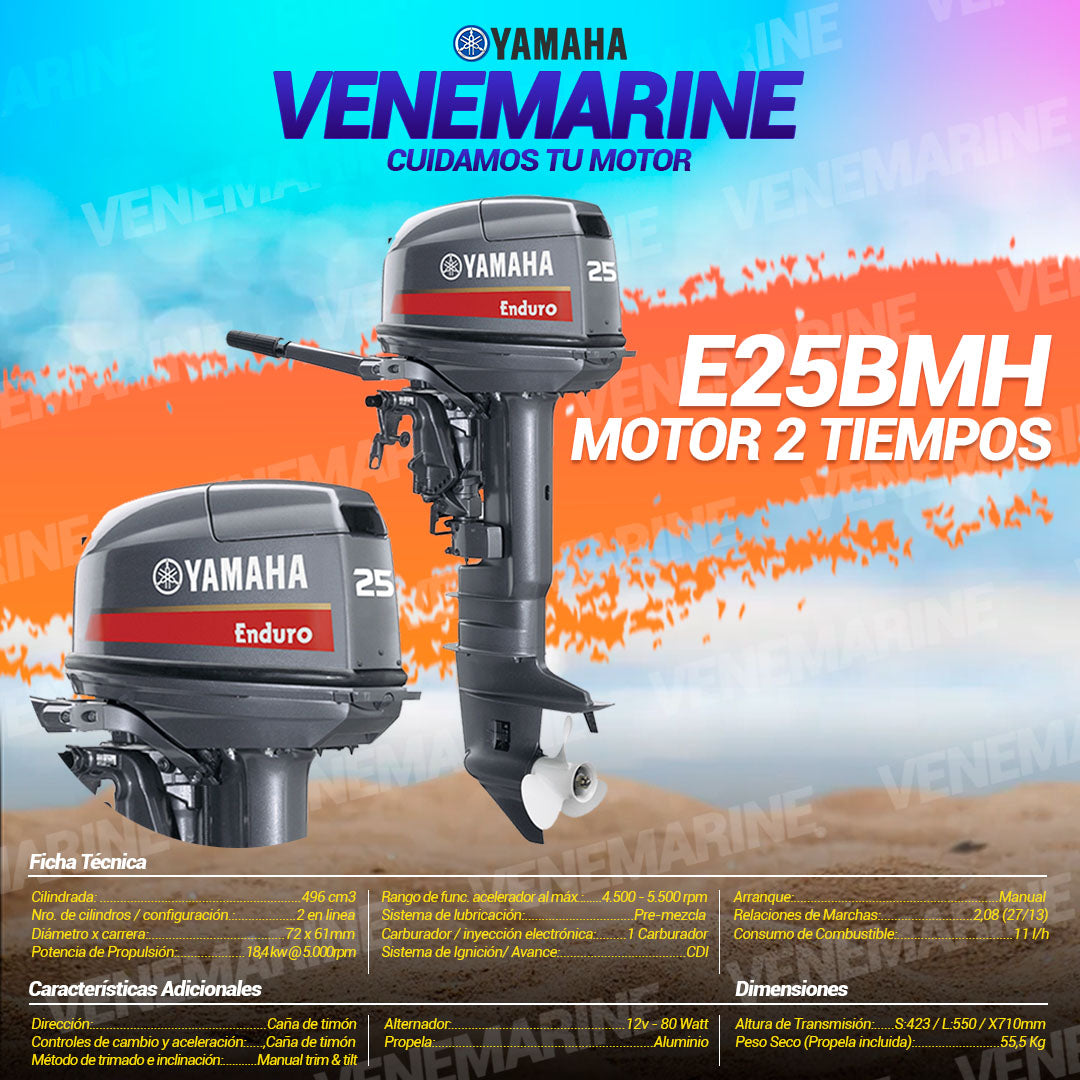 MOTOR FUERA DE BORDA YAMAHA MOD: E25BMHS