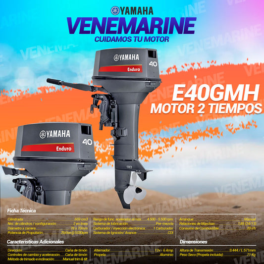 MOTOR FUERA DE BORDA YAMAHA MOD: E40GMHS