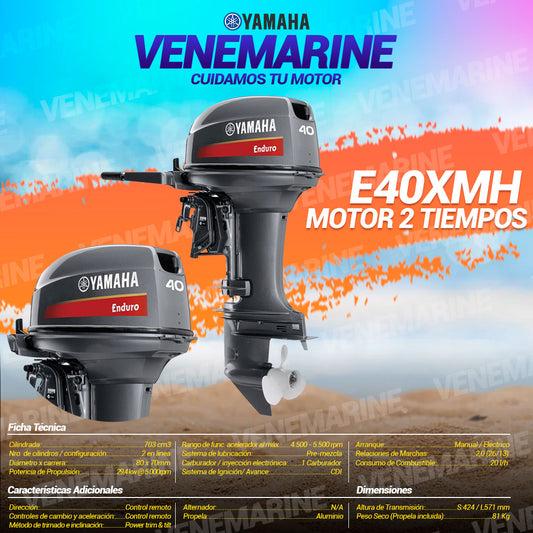 MOTOR FUERA DE BORDA YAMAHA MOD: E40XMHS