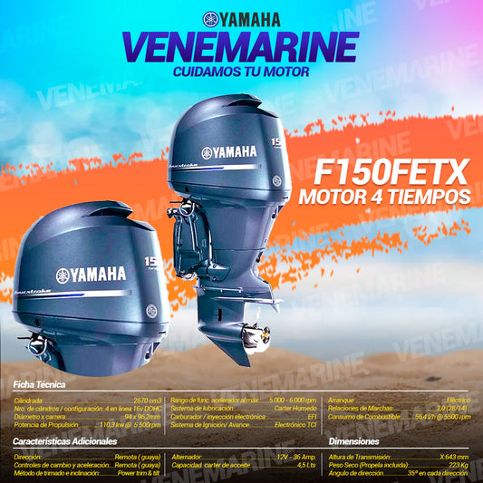 MOTOR FUERA DE BORDA YAMAHA MOD: F150FETX