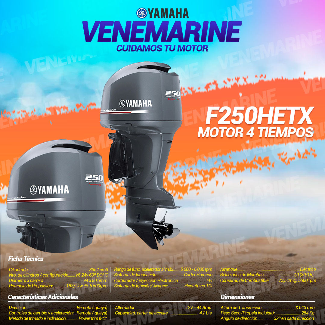 MOTOR FUERA DE BORDA YAMAHA MOD: F250HETX