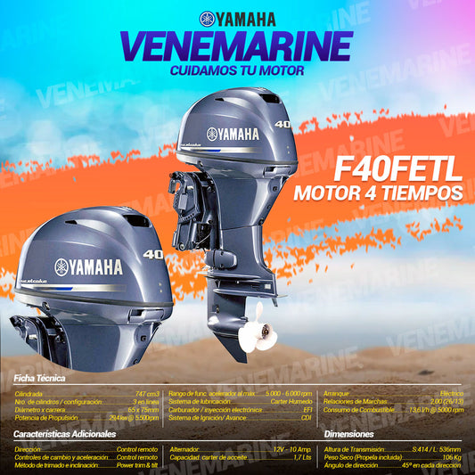 MOTOR FUERA DE BORDA YAMAHA MOD: F40FETL