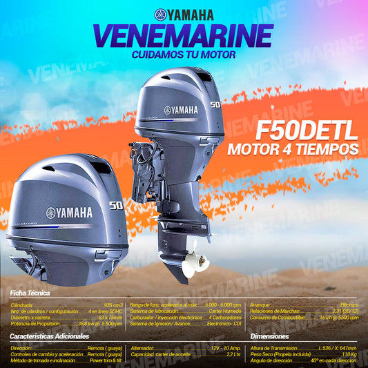 MOTOR FUERA DE BORDA YAMAHA MOD: F50DETL