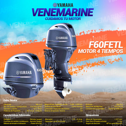 MOTOR FUERA DE BORDA YAMAHA MOD: F60FETL