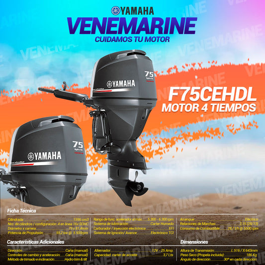 MOTOR FUERA DE BORDA YAMAHA MOD: F75CEHDL